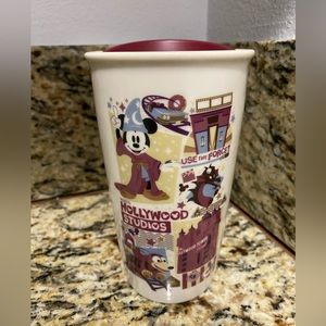 NWT Starbucks Disney World Hollywood Studios Glass Tumbler